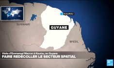 Emmanuel Macron à Kourou, en Guyane, pour relancer l'accès européen à l'espace
