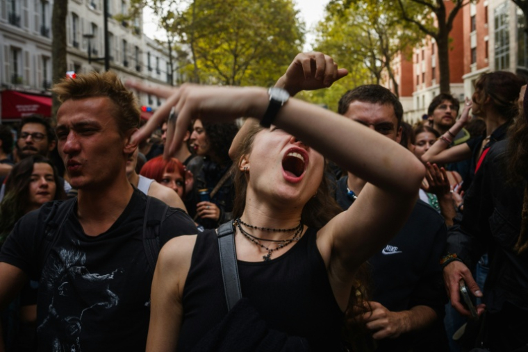 Techno Parade dans le centre de Paris le 18 octobre 2025 ( AFP / Dimitar DILKOFF )