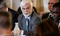 Le président du Giec James Skea à Helsingoer au Danemark le 21 mars 2024 ( Ritzau Scanpix / Thomas Traasdahl )