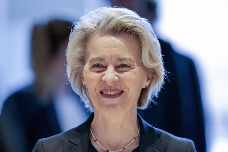 Ursula von der Leyen à Berlin le 22 janvier 2024. ( POOL / MARKUS SCHREIBER )