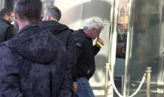 L'acteur américain Sean Penn à Kiev après avoir reçu un Oscar