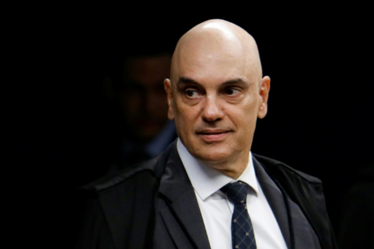 Le juge de la Cour suprême brésilienne Alexandre de Moraes, le 5 août 2025 à Brasilia ( AFP / Sergio Lima )