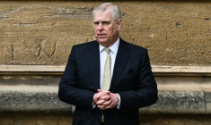 Le prince Andrew arrive à la chapelle du château de Windsor pour les matines de Pâques le 31 mars  2024. ( AFP / JUSTIN TALLIS )