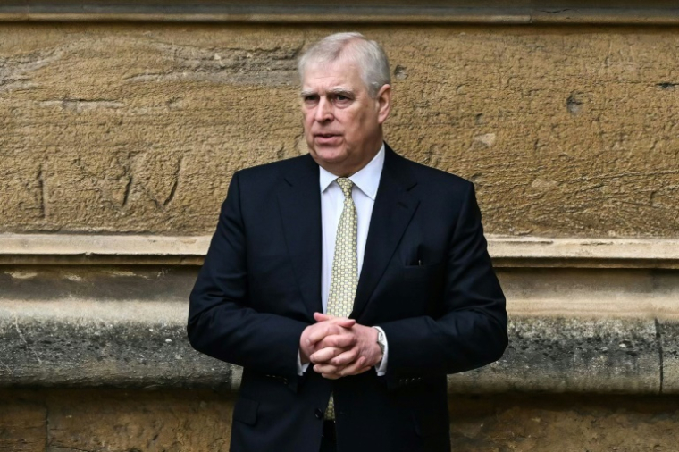 Le prince Andrew arrive à la chapelle du château de Windsor pour les matines de Pâques le 31 mars 2024. ( AFP / JUSTIN TALLIS )
