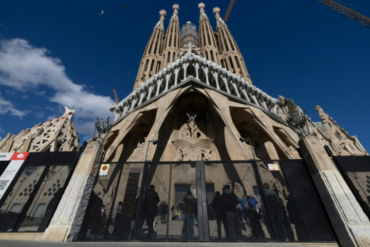 La Sagrada Familia d'Antoni Gaudi à Barcelone, le 3 février 2026 en Espagne ( AFP / Josep LAGO )