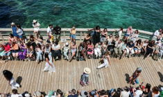 Un défilé de créateurs à la Slow Fashion Week de Marseille, le 7 juin 2026 ( AFP / Thibaud MORITZ )