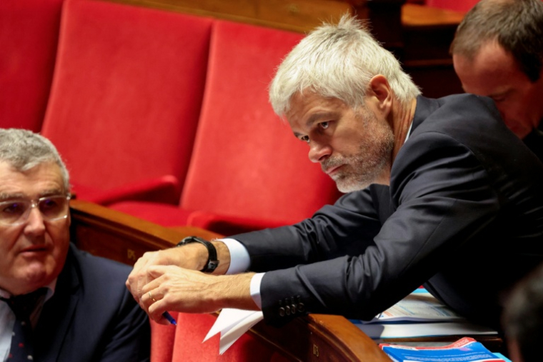 Le patron des députés LR, Laurent Wauquiez, à l'Assemblée nationale le 3 décembre 2025  ( AFP / Ludovic MARIN )