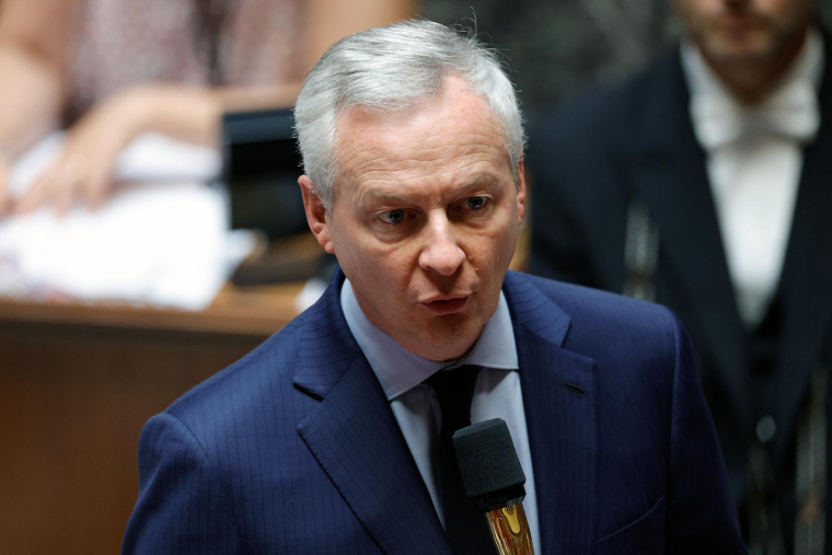 Bruno Le Maire à Paris le 11 juillet. ( AFP / GEOFFROY VAN DER HASSELT )