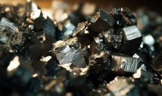 Gros plan sur des échantillons de minerai de nickel mettant en valeur leur aspect métallique. (Crédits: Adobe Stock / image générée pa)