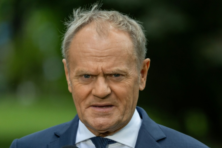 Le Premier ministre polonais Donald Tusk, le 3 juillet 2026 à Varsovie ( AFP / Wojtek RADWANSKI )