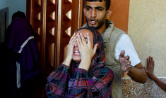 Funérailles d'une famille palestinienne