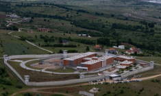 La prison de Pasjan, en périphérie de la ville de Gjilan, dans le sud-est du Kosovo, le 30 mai 2025 ( AFP / Armend NIMANI )