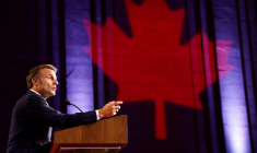 Emmanuel Macron à Montréal, au Canada, le 26 septembre 2024. ( AFP / LUDOVIC MARIN )