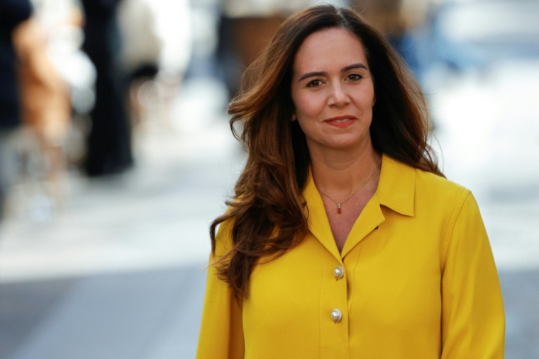 Sarah Knafo le 15 mars 2026 ( AFP / GEOFFROY VAN DER HASSELT )