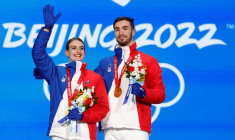 Les médaillés d'or Gabriella Papadakis et Guillaume Cizeron
