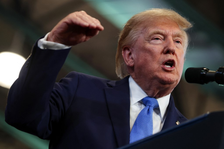 Donald Trump à Garden City, aux États-Unis, le 14 août 2026. ( GETTY IMAGES NORTH AMERICA / SAMUEL CORUM )