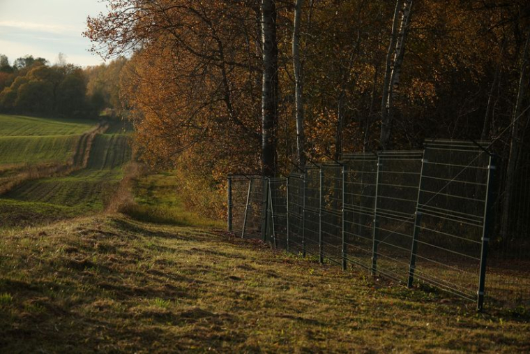 Clôture frontalière avec la Russie au niveau du corridor de Suwalki en Pologne
