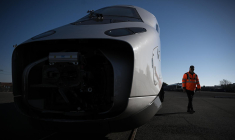 Le nouveau TGV "M" à La Rochelle le 13 février 2023 (photo d'illustration). ( AFP / Philippe LOPEZ )
