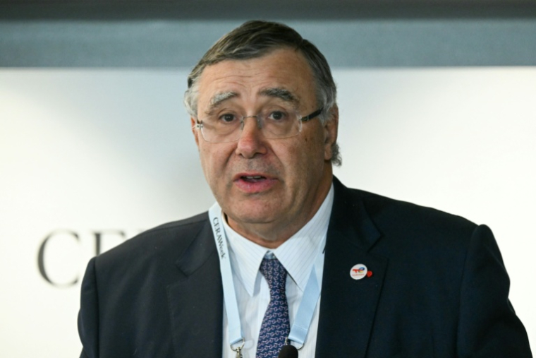 Patrick Pouyanne, le patron de TotalEnergies, le 23 mars 2026, à Houston au Texas ( AFP / RONALDO SCHEMIDT )