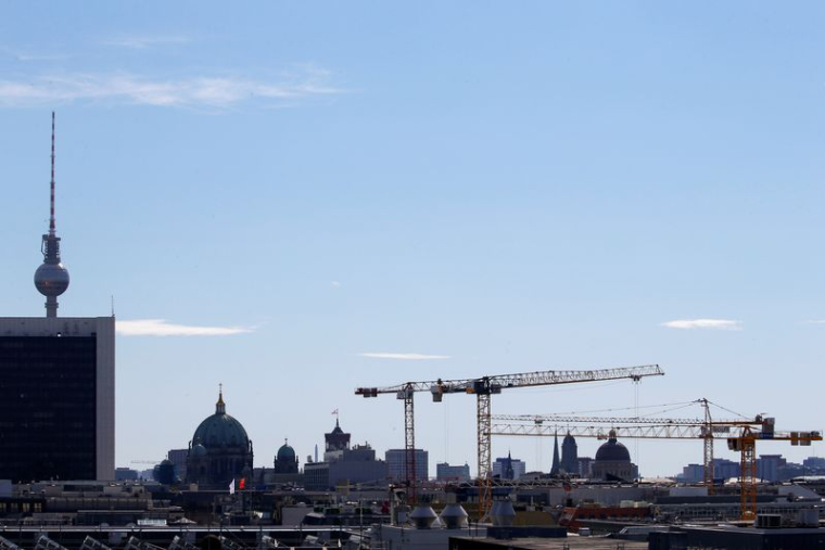 On aperçoit la silhouette de Berlin lors de la visite du roi Willem-Alexander et de la reine Maxima des Pays-Bas, à Berlin.