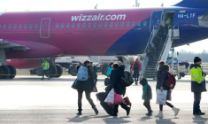 Un avion Wizzair à l'aéroport de Kaunas