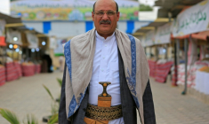 Le conseiller du ministre chargé de la Défense du gouvernement autoproclamé houthi, Abed Mohammed al-Thawr, le 23 septembre 2026 à Sanaa, au Yémen ( AFP / Mohammed HUWAIS )