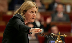 La présidente de l'Assemblée nationale Yaël Braun-Pivet le 12 novembre 2025 à Paris ( AFP / Thomas SAMSON )