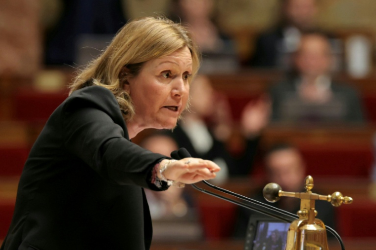 La présidente de l'Assemblée nationale Yaël Braun-Pivet le 12 novembre 2025 à Paris ( AFP / Thomas SAMSON )