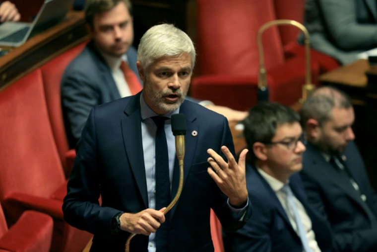 Le président du groupe Droite Républicaine à l'Assemblée, Laurent Wauquiez, s'exprime le 31 octobre 2025 à l'Assemblée nationale à Paris ( AFP / Alain JOCARD )