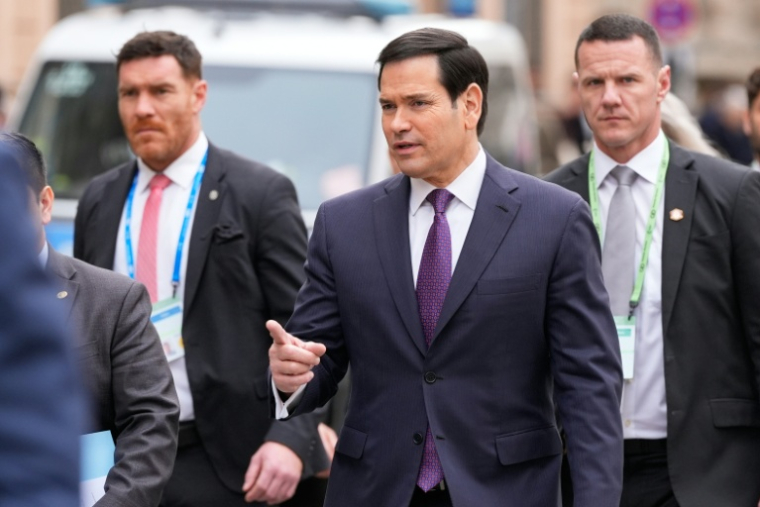 Le secrétaire d'Etat américain Marco Rubio se rend à une réunion des ministres des Affaires étrangères du G7 en marge de la Conférence de Munich sur la sécurité (MSC), en Allemagne, le 14 février 2026 ( POOL / Alex Brandon )