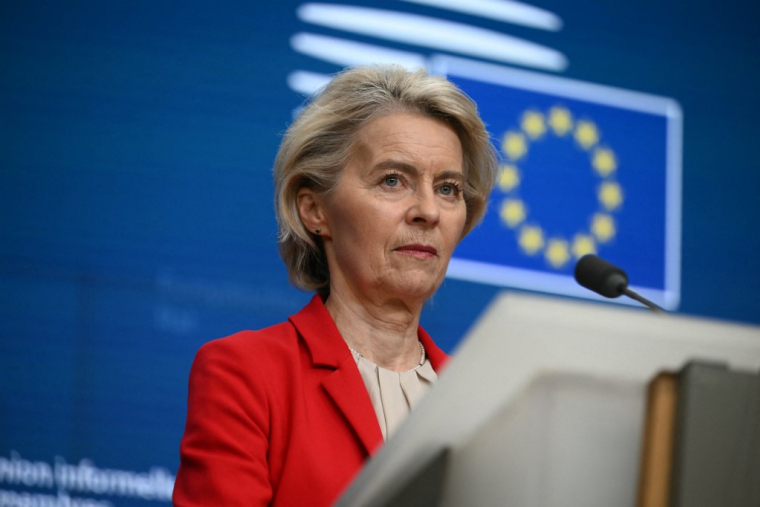 Ursula von der Leyen à Bruxelles, en Belgique, le 22 janvier 2026. ( AFP / NICOLAS TUCAT )