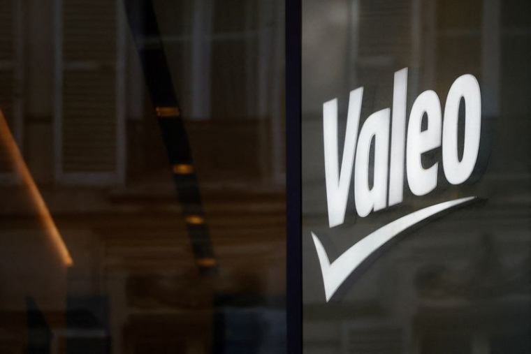 Le logo de l'équipementier automobile Valeo à Paris
