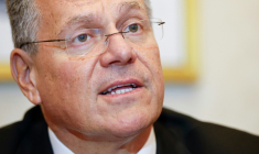 Le commissaire européen au commerce Maros Sefcovic, le 1er octobre 2026 à Milwaukee, aux Etats-Unis ( AFP / KAMIL KRZACZYNSKI )