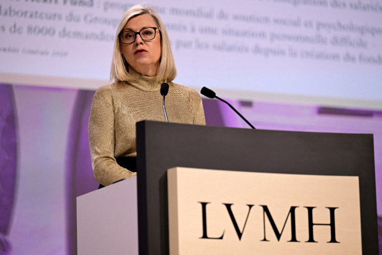 Chantal Gaemperle à Paris, le 18 avril 2024. ( AFP / MIGUEL MEDINA )