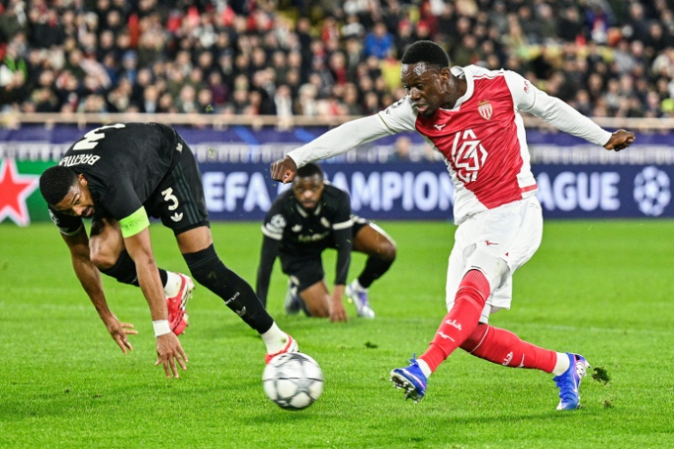 Le défenseur de Monaco Jordan Teze durant le match de Ligue des champions contre la Juventus Turin, à Monaco le 28 janvier 2026 ( AFP / Frederic Dides )