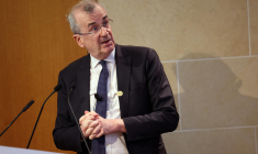 François Villeroy de Galhau, gouverneur de la banque de France, à Washington (USA) le 12 avril 2023. ( GETTY IMAGES NORTH AMERICA / KEVIN DIETSCH )