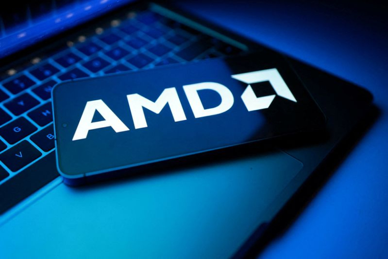 Un logo AMD apparaît dans cette illustration