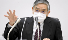 JAPON/BOJ: KURODA SOULIGNE LA NÉCESSITÉ DE MAINTENIR LES RENDEMENTS OBLIGATAIRES À UN NIVEAU "STABLE ET BAS"
