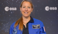 L'astronaute française de l'ESA, Sophie Adenot, lors d'une conférence de presse à l'Agence spatiale européenne (ESA) à Cologne, le 5 janvier 2026 en Allemagne ( AFP / Pau Barrena )