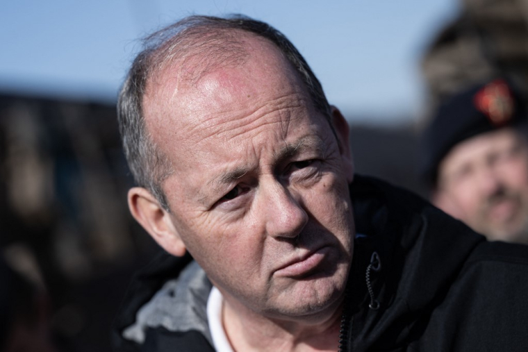 Nicolas Chamussy à Canjuers, le 4 mars 2025. ( AFP / MIGUEL MEDINA )