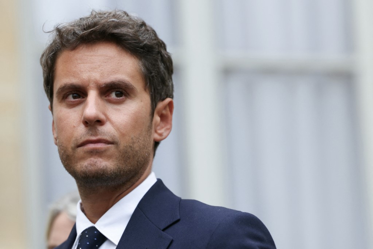 Gabriel Attal, à Matignon, le 2 septembre 2025 ( AFP / THOMAS SAMSON )