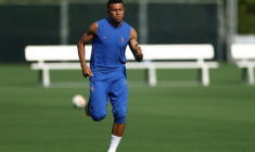 Kylian Mbappé participe à une séance d'entraînement, le 3 juillet 2026 à Philadelphie aux Etats-Unis ( AFP / FRANCK FIFE )