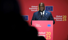 Le président congolais Felix Tshisekedi, à Bruxelles, le 9 octobre 2025 ( AFP / NICOLAS TUCAT )
