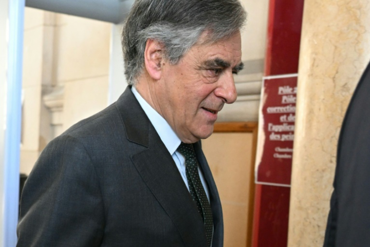L'ex-Premier ministre François Fillon, le 29 avril 2025 au Palais de justice de Paris ( AFP / Bertrand GUAY )