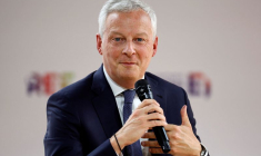 Le ministre français de l'Economie et des Finances Bruno le Maire lors d'un discours à Paris