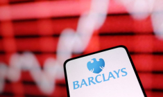 L'illustration montre le logo de la banque Barclays