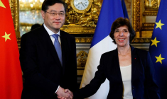 La ministre des Affaires Étrangères Catherine Colonna et son homologue chinois Qin Gang à Paris