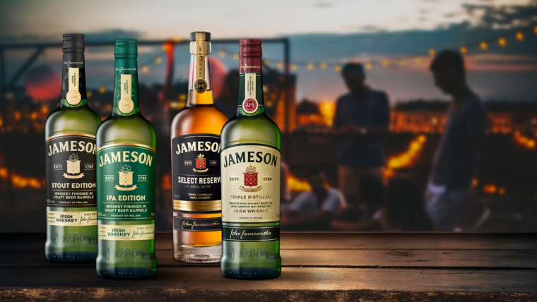Parmi les marques concernées par les droits de douane figure notamment le whisky irlandais Jameson de Pernod Ricard. (crédit : Pernod Ricard)