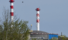 La centrale nucléaire de Khmelnytsky, en Ukraine, en avril 2024 (illustration)  ( AFP / SERGEI SUPINSKY )