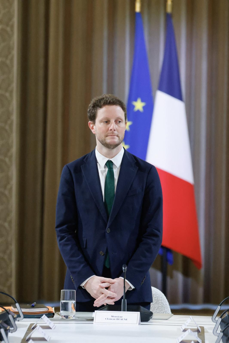 Clément Beaune, haut-commissaire à la stratégie et au plan, à Paris le 31 mars 2025. ( POOL / LUDOVIC MARIN )